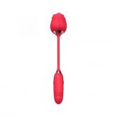 Vibrador Duplo Estimulo com Vai e Vem - Formato de Rosa-Greebaby