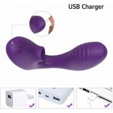 Vibrador de Ponto G e Clitóris com Pulsação