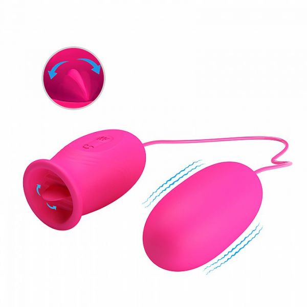Bullet Duplo Vibrador e Estimulador com Língua - Daisy - Pretty Love