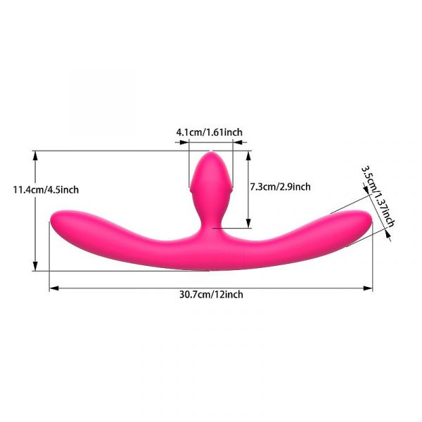 Vibrador Dupla Penetração Strapless com Controle Remoto