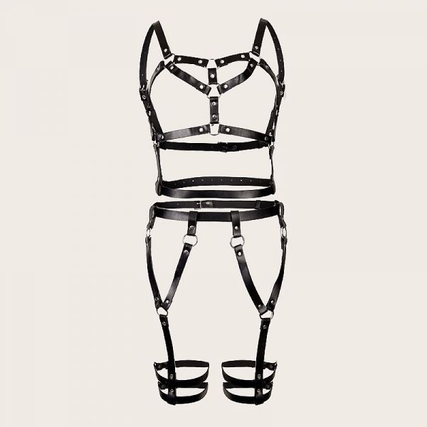 Harness Cinta Liga de Couro - Ombros e Pernas