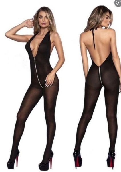 Macacão Bodystocking com Ziper