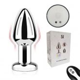 Plug Anal em Aço com Vibro sem Controle Remoto - Tamanho P