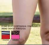 Biquini Conjunto Listrado Tanga de Amarrar