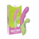 Vibrador Duplo Estimulo Macetando Rabbit Silicone Cirúrgico Função Tapping e Vibração