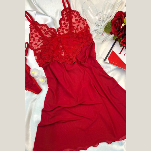 Camisola Renda Bordada – Toque de Paixão