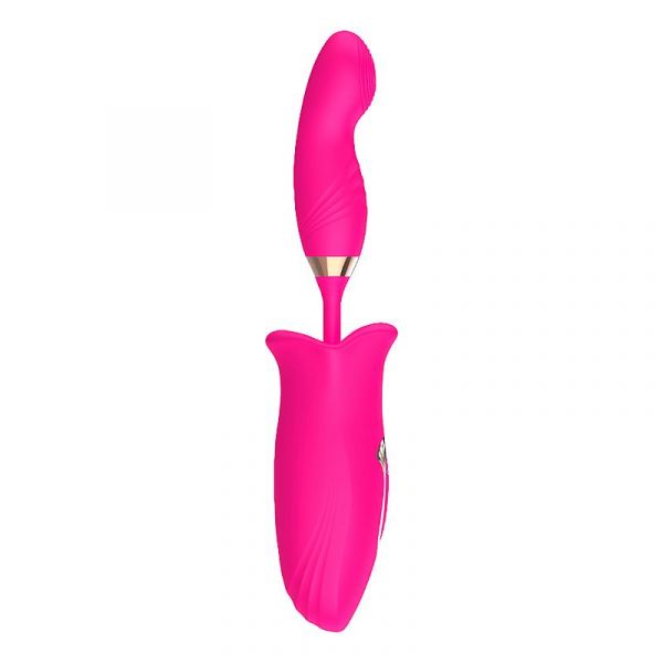 Vibrador Sugador em Formato de Boca com Dedilhar