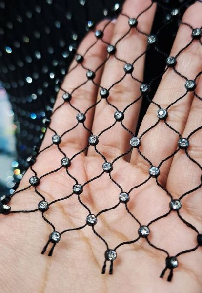 Blusinha de Tela com Strass