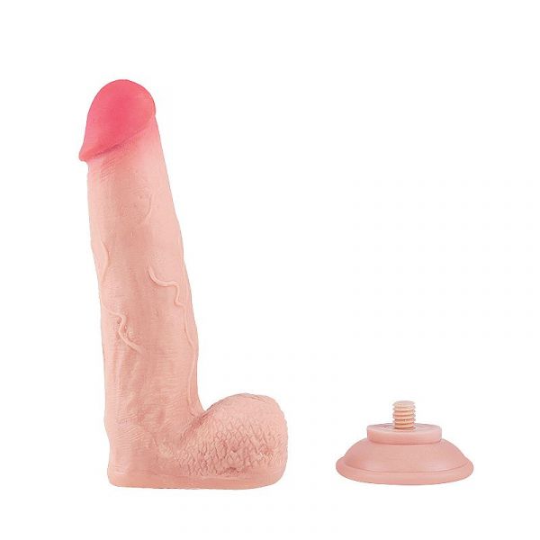 Prótese 20X 4 cm Super Realístico Dupla Camada com Escroto - Ventosa
