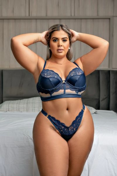 Conjunto Renda e Cirrê Plus Size