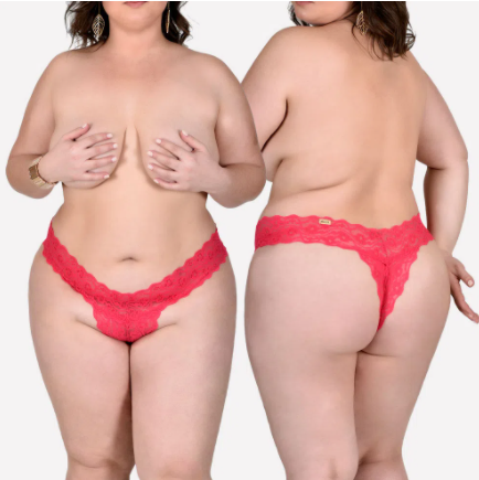 Calcinha Caridosa Plus Size em Renda