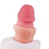 *Prótese 17,5 X 3,7 cm Super Realístico Dupla Camada com Escroto - Ventosa