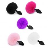 Plug P Pompom em Silicone de Coelho
