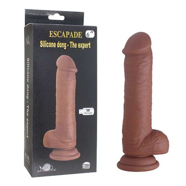 Prótese Vibrador Recarregável Rotativo  - Aphrodisia