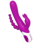 Vibrador Tripla Penetração Estímulos - Eden