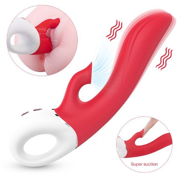 Vibrador Duplo Estímulo com Sucção - Dew - S-Hande