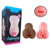 Masturbador Vagina Dupla em Cyberskin Boca e Vagina