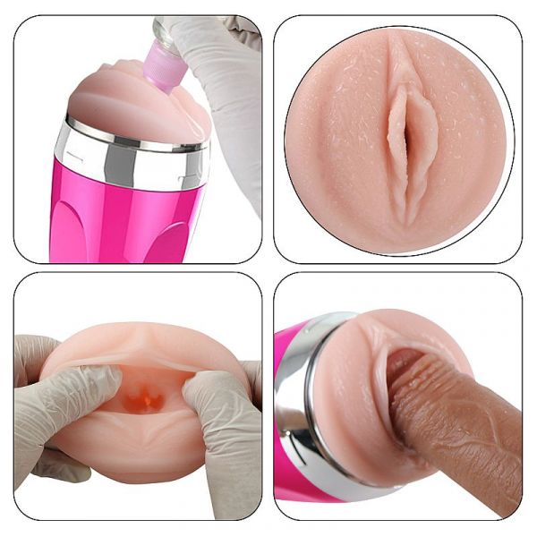 Lanterna Masturbador com Ventosa - Vagina - X5 Cup