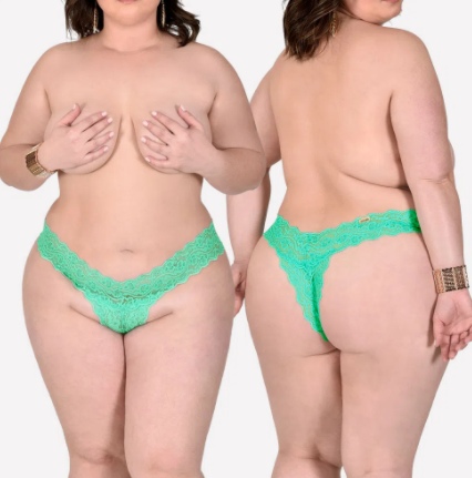 Calcinha Caridosa Plus Size em Renda