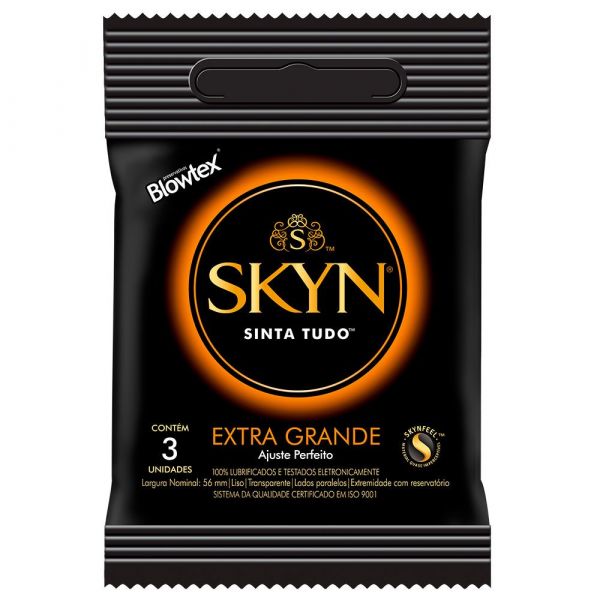 Preservativo Skyn Extra Grande 03 Unidades Blowtex (Sem Látex)